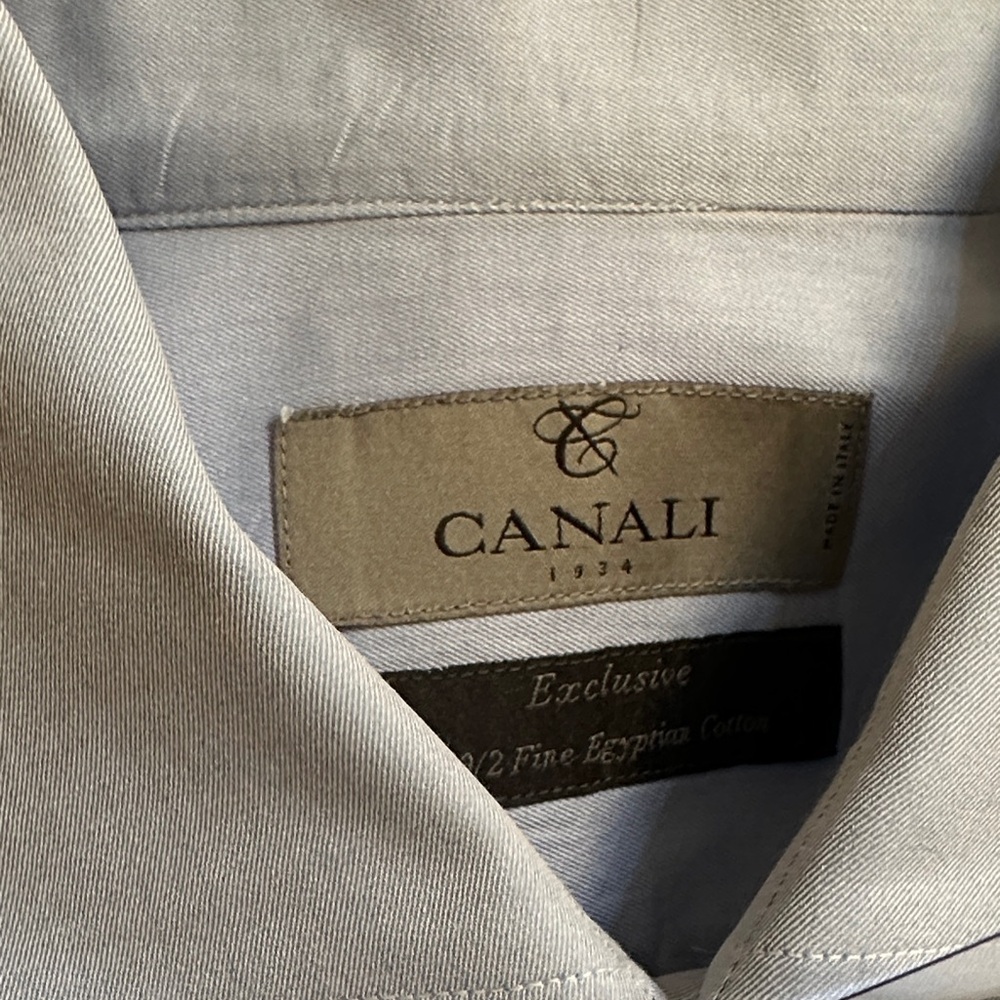 Canali Classic Blue Men’s Dress Shirt - 15-1/2